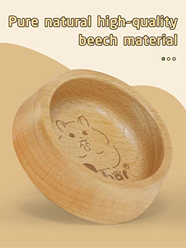 Wooden Food Dish for Small Animals - Large