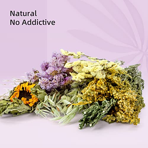 Natural Flower & Herb Bedding Habitat Decor - for Small Pets
