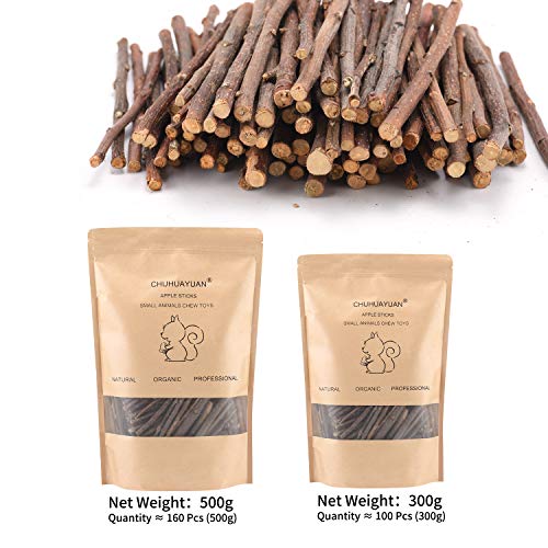 Natural Apple Sticks Treats - 300g Food for Small Animals